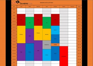 planning du 21 au 27